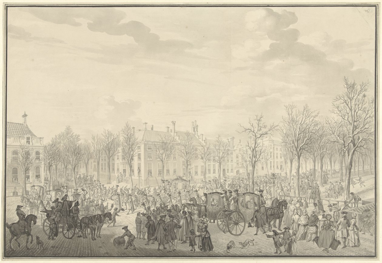 Arrivée du prince Guillaume V à La Haye, 10 novembre 1762 - Paulus Constantijn la Fargue (possibly)