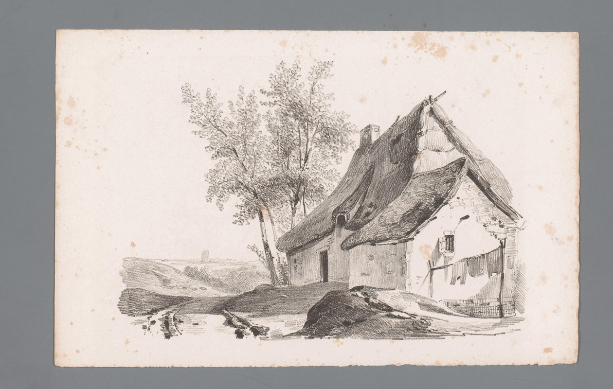 Paysage avec chemin de campagne et maison (Principes de paysages) - Paulus Lauters