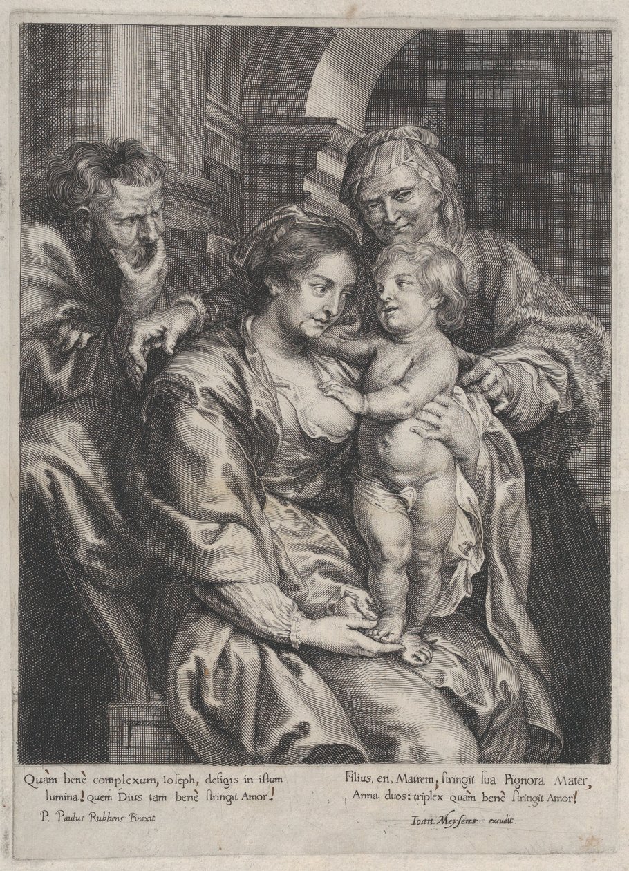 Sainte Famille avec Sainte Anne, vers 1620-70 - Paulus Pontius
