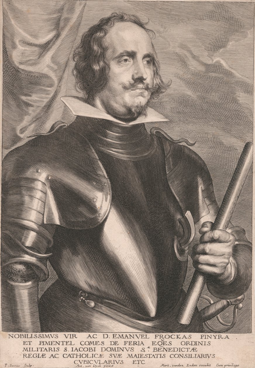 Nobilissimus Vir Ac D. Emanuel Frockas Finyra. et Pimentel Comes de Feria Eqes ordinis Militaris S. Jacobi Dominus Sæ. Benedictæ Regiæ ac Catholicæ Suæ Maiestatis Consiliarius Cubicularius Etc. - Paulus Pontius
