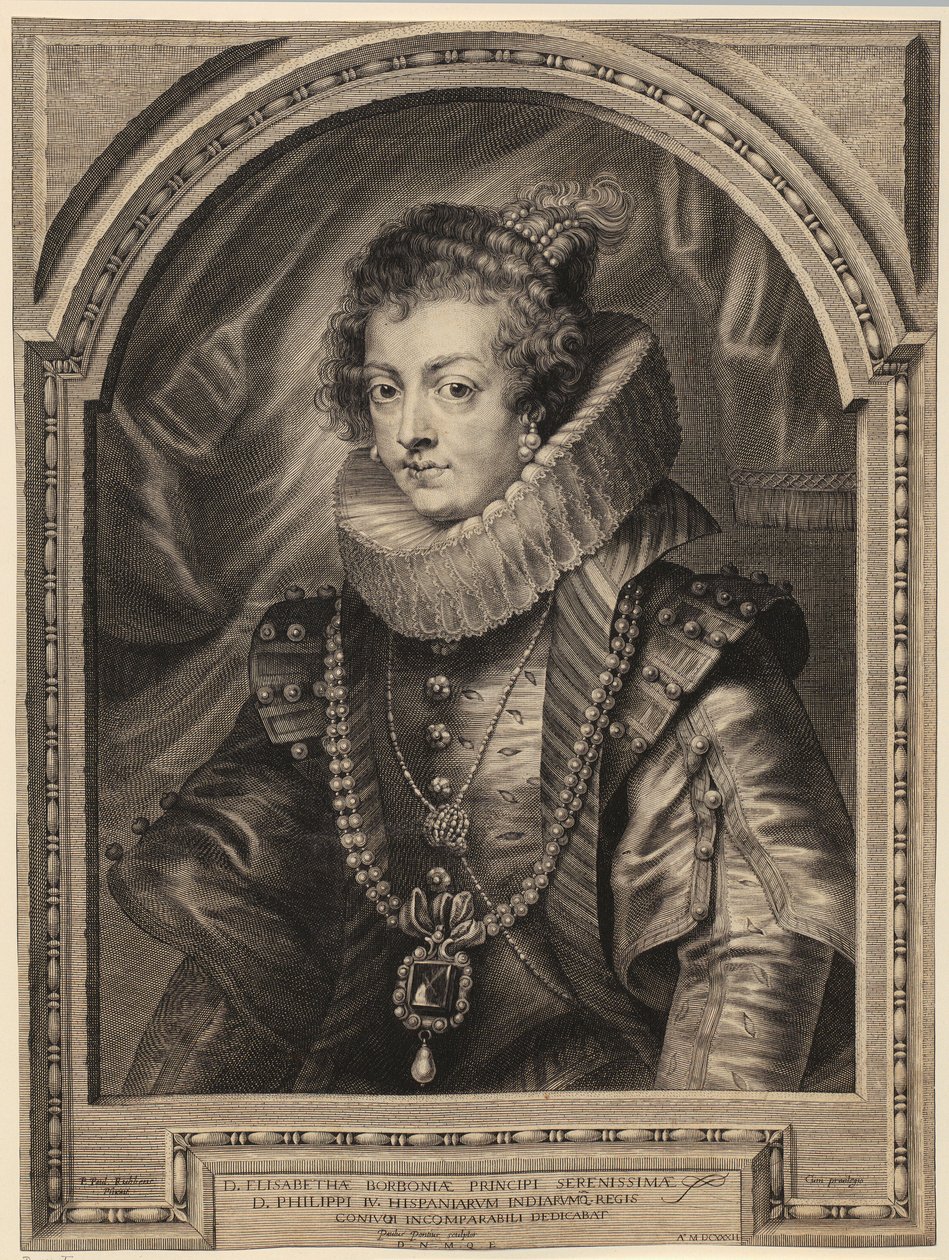 Portrait de la reine Élisabeth de Bourbon [Isabel de Borbón y Médicis] - Paulus Pontius