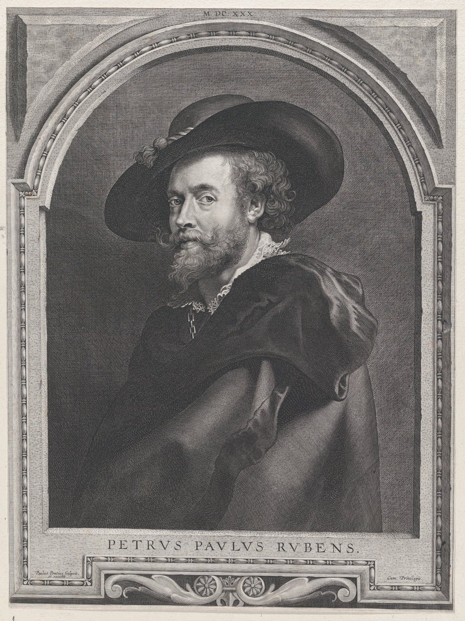 Portrait de Peter Paul Rubens, âgé de 46 ans, 1630 - Paulus Pontius