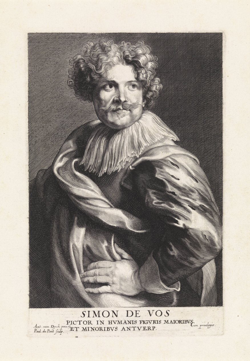 Portrait du peintre Simon de Vos - Paulus Pontius