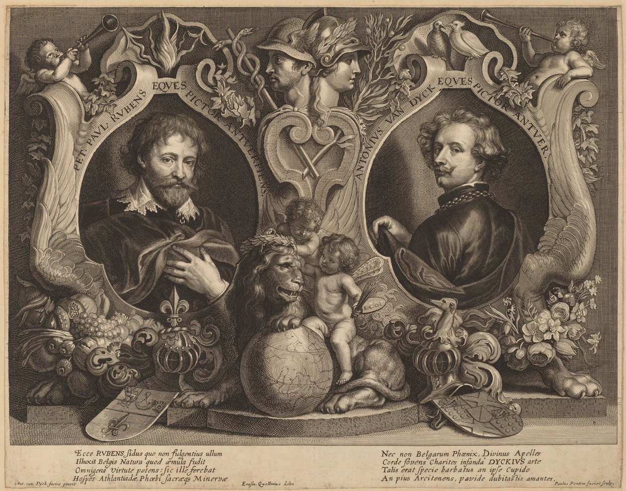Rubens et van Dyck, un double portrait - Paulus Pontius, after Sir Anthony van Dyck and Erasmus Quellinus II
