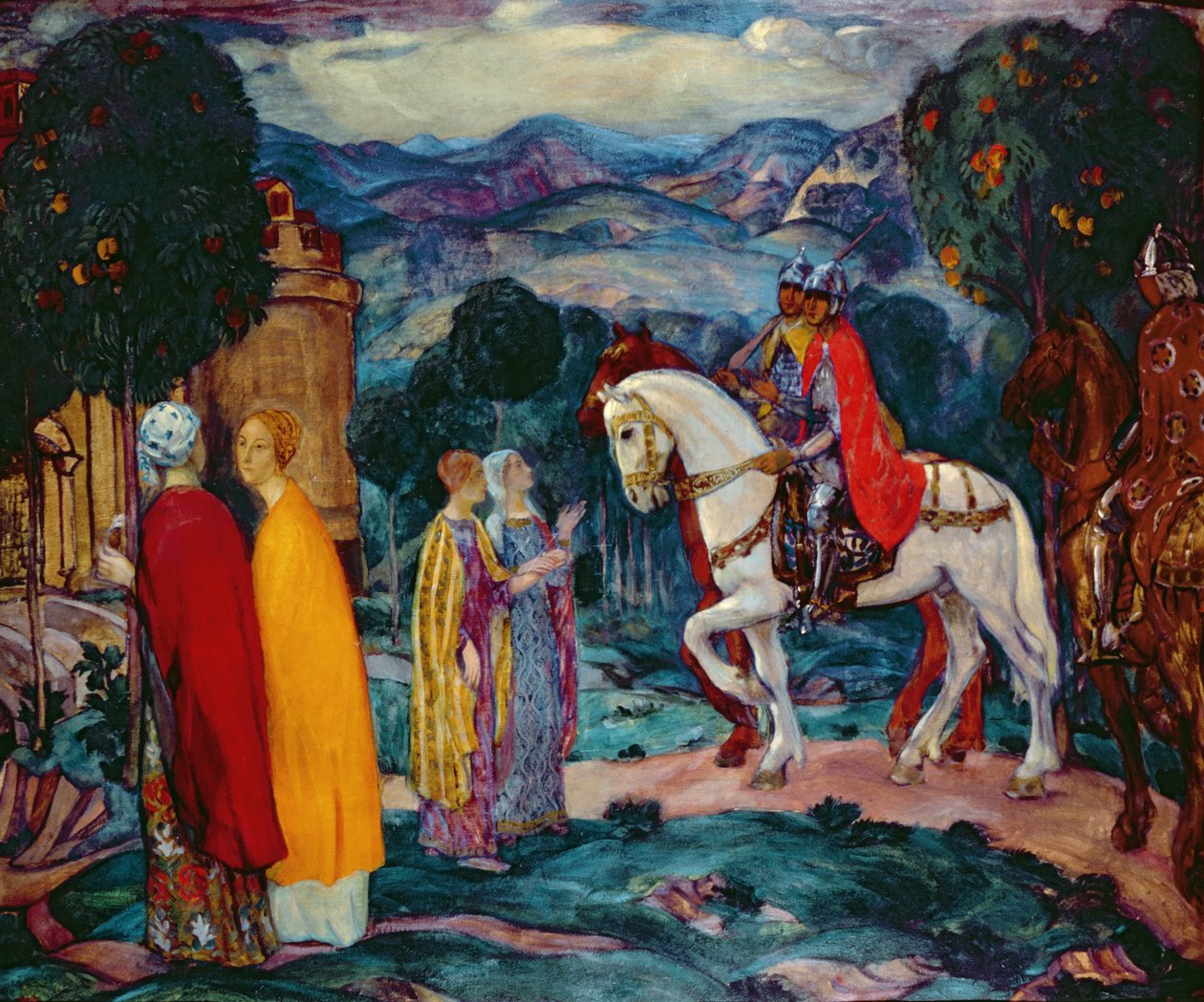 La rencontre, 1913 - Pavel Semenovich Naumov