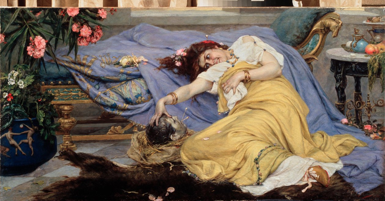 Fulvia avec la tête de Cicéron (Marcus Tullius Cicero) - Pavel Alexandrovich Svedomsky
