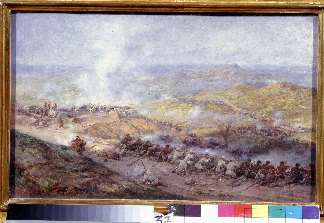 Une scène de la guerre russo-turque (1876-1878) - Pavel Osipovich Kovalevsky