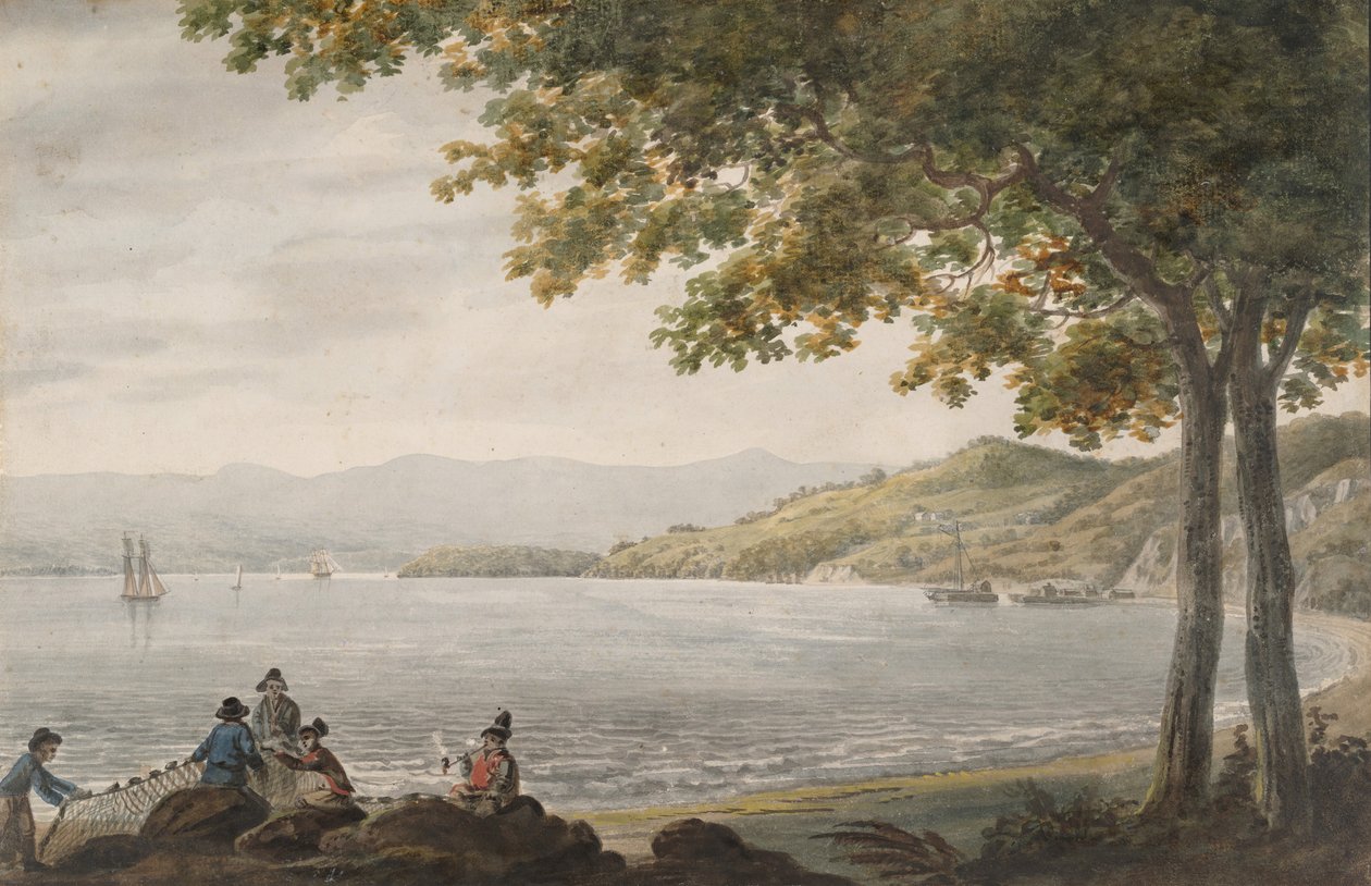 Pêcheurs de Shad sur la Rive de la Rivière Hudson, 1811-vers 1813 - Pavel Petrovic Svin
