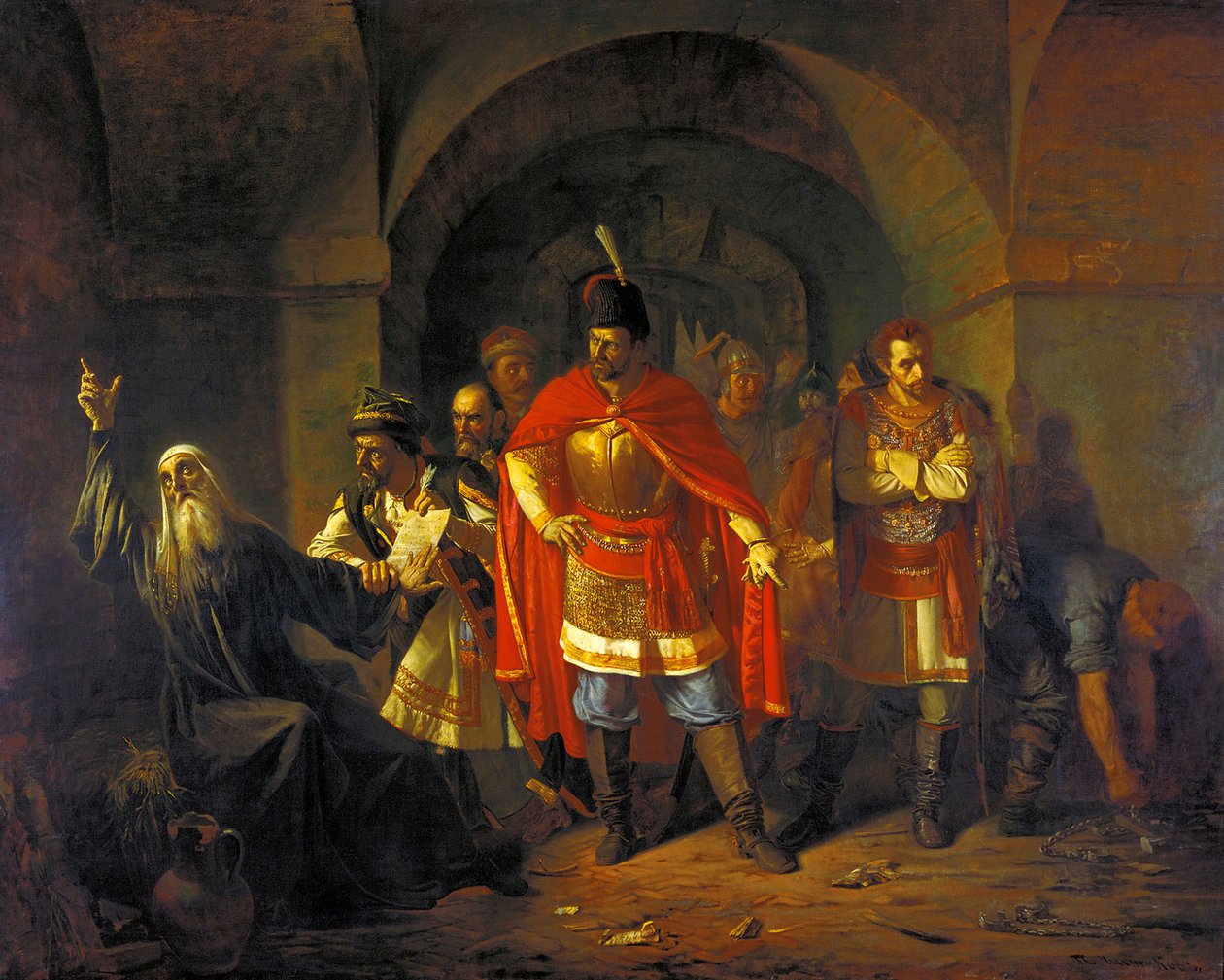 Le patriarche Hermogène refusant de bénir les Polonais, 1860 - Pavel Petrovich Chistyakov