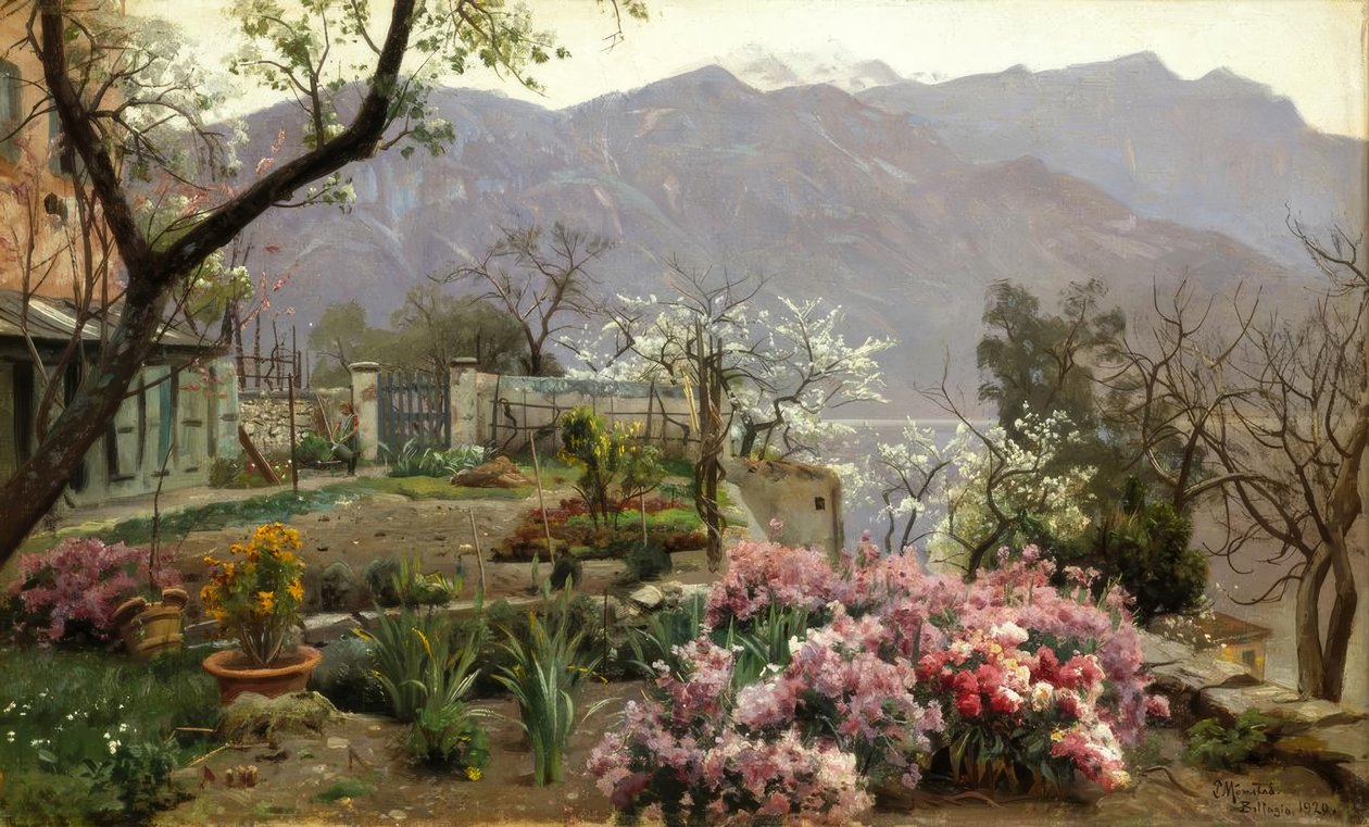 Jardin de fleurs à Bellagio - Peder Monsted
