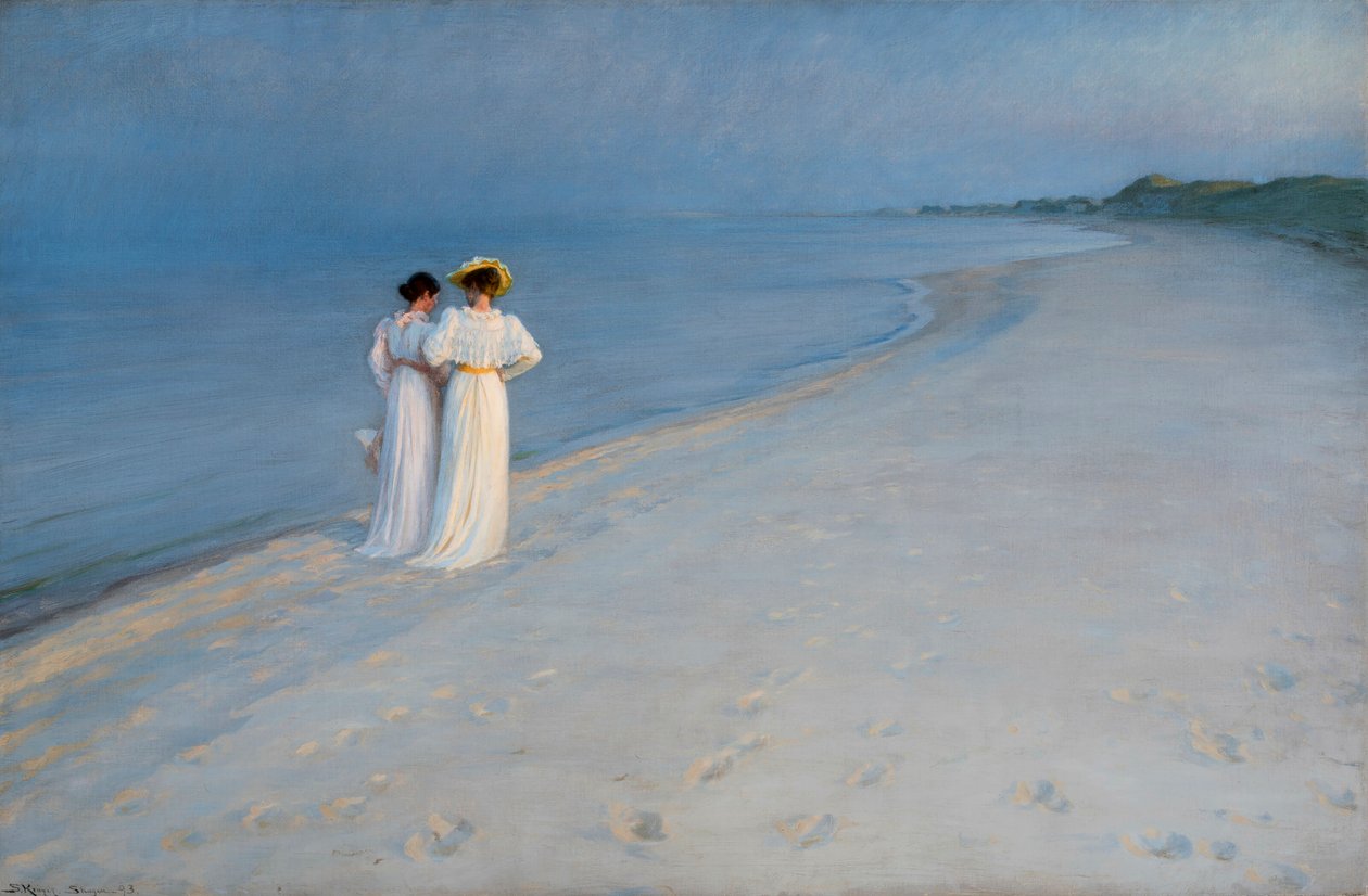 Soirée tranquille sur la plage sud de Skagen - Peder Severin Krøyer