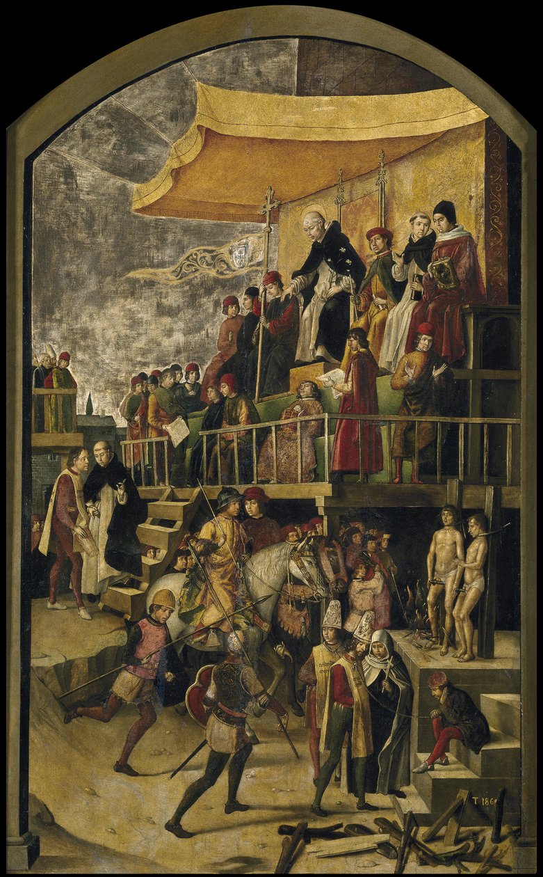 Saint Dominique préside un Auto da Fe, c. 1495 - Pedro Berruguete