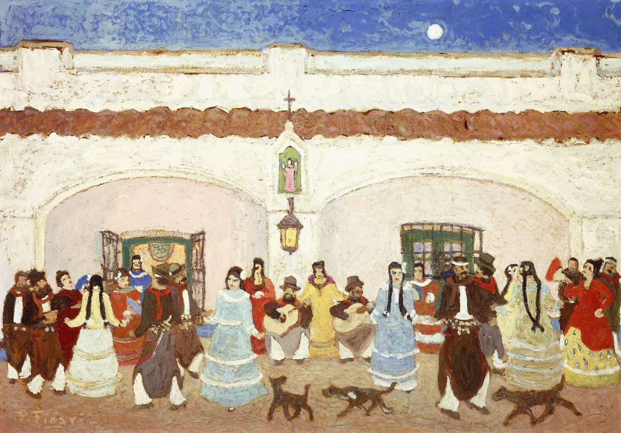 Baile en el Patio - Pedro Figari