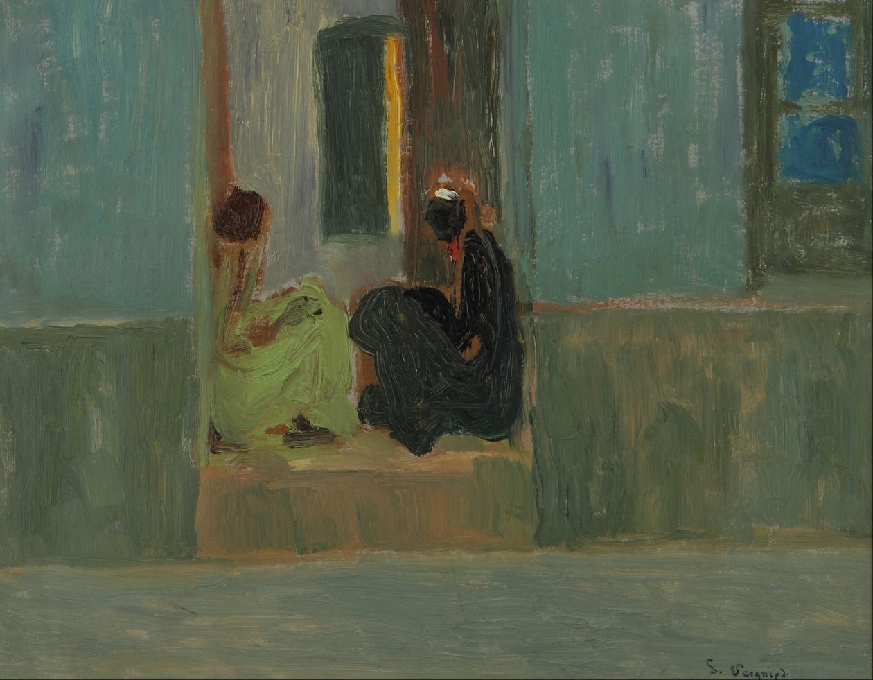Noires à la porte ou Noires dans le vestibule - Pedro Figari