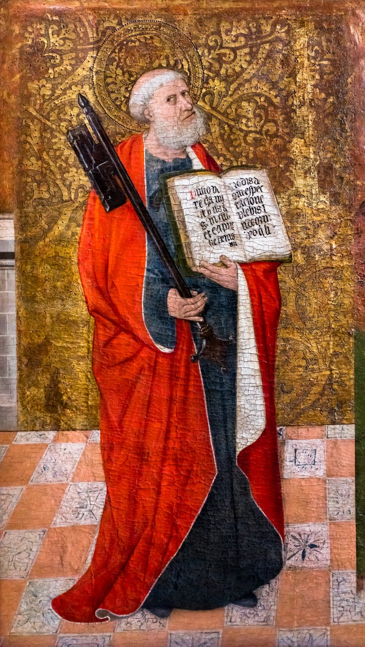 Saint Pierre (tempera sur bois) - Pedro Garcia de Benabarre
