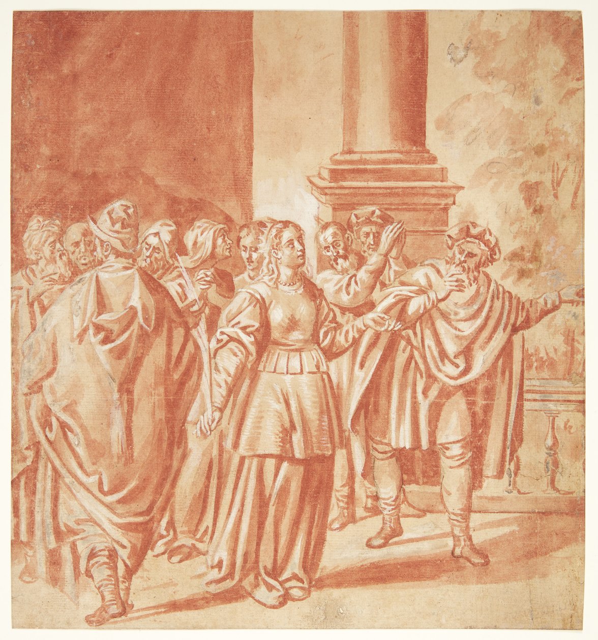 Saint entouré d