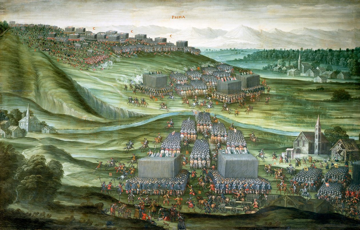 Déploiement des troupes à la Montagne Blanche, première phase de la bataille de la Montagne Blanche, 7-8 novembre 1620 - Peeter Snayers