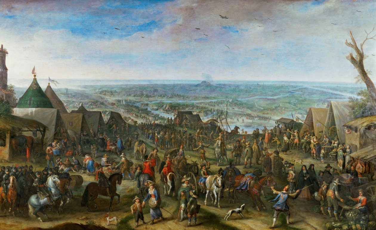 Soldats dans un camp (cuivre) - Peeter Snayers