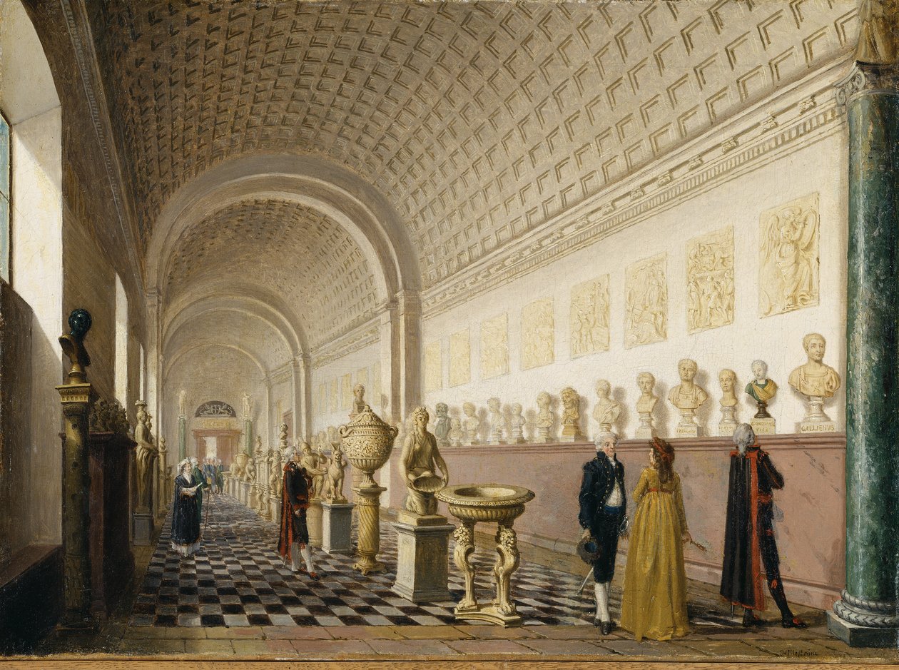 La Galerie intérieure du Musée royal au Palais royal, Stockholm, 1796 - Pehr Hilleström