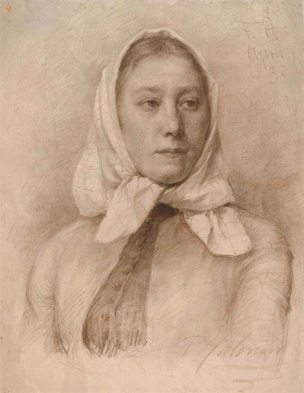 Jeune fille avec une écharpe - Pekka Halonen