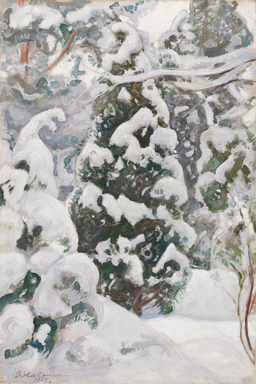 Genévrier dans la neige - Pekka Halonen