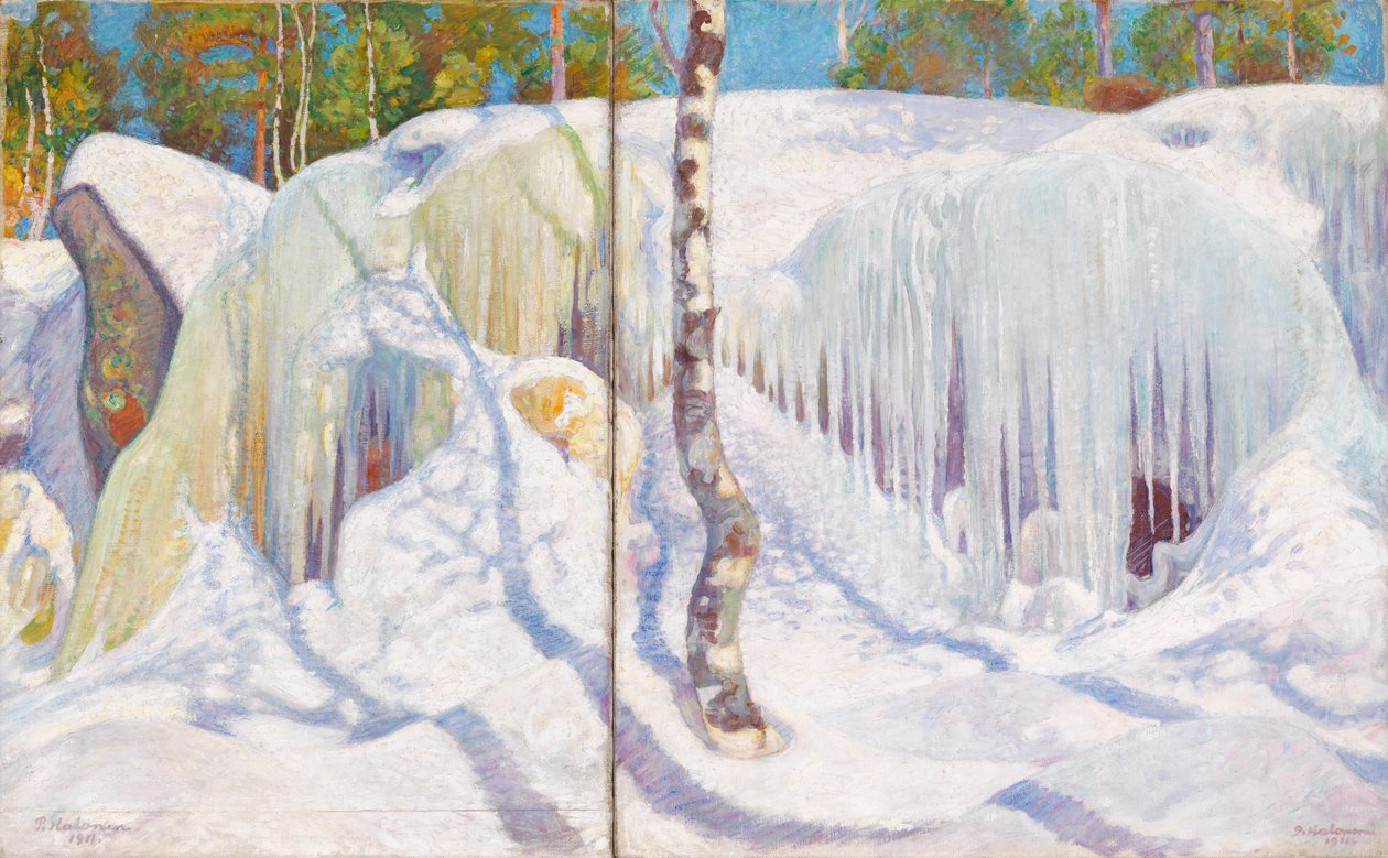 Roche couverte de glace et de neige - Pekka Halonen