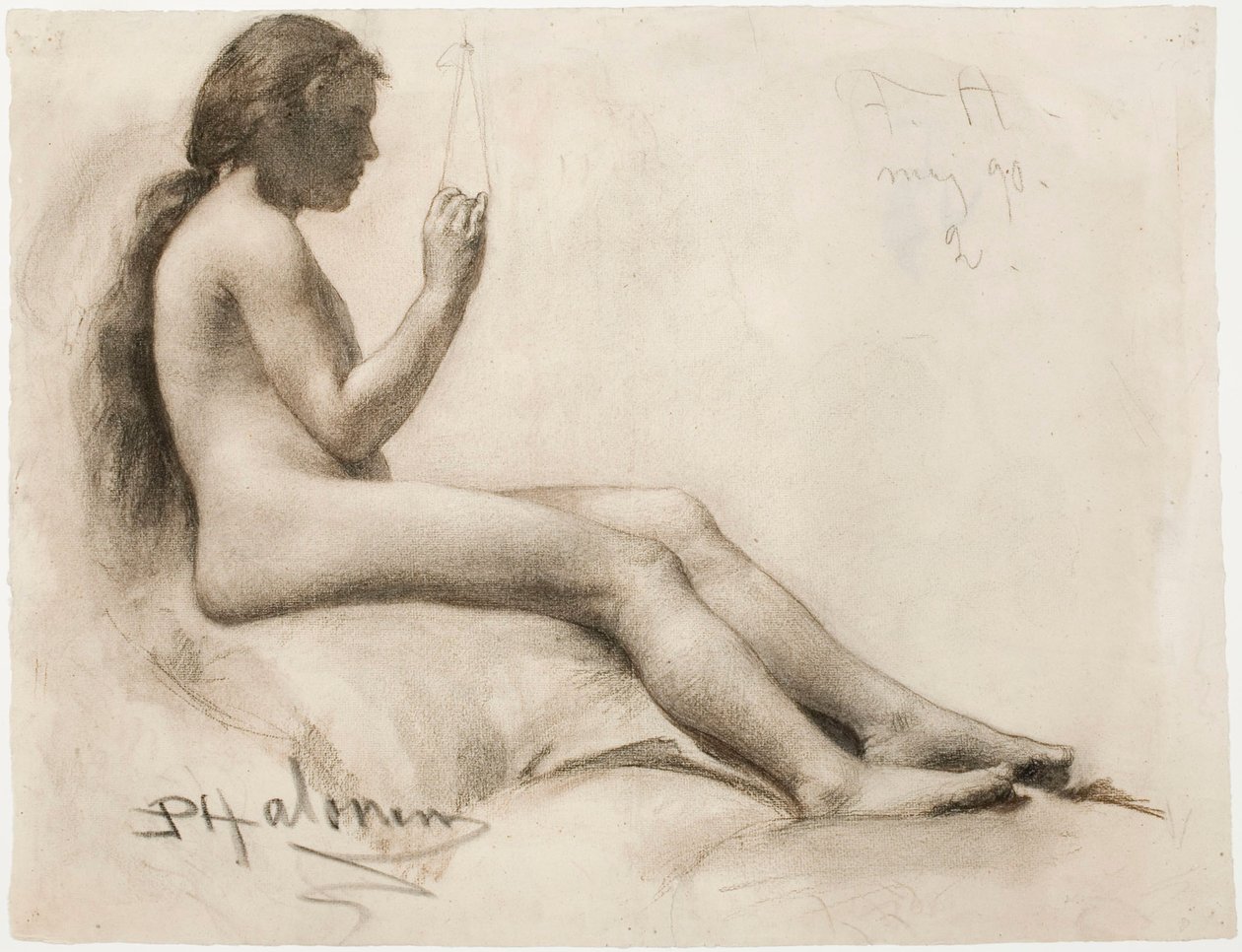 Modèle féminine assise - Pekka Halonen