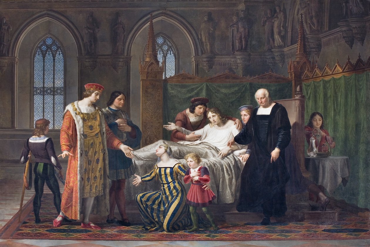 Charles VIII visitant Gian Galeazzo Sforza au château de Pavie, 1822 - Pelagio Palagi