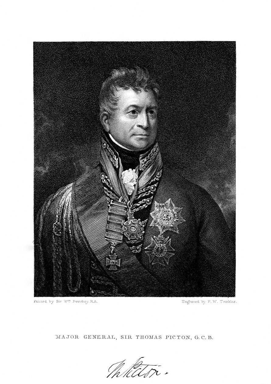 Sir Thomas Picton, soldat britannique, 19ème siècle - Peltro William Tomkins