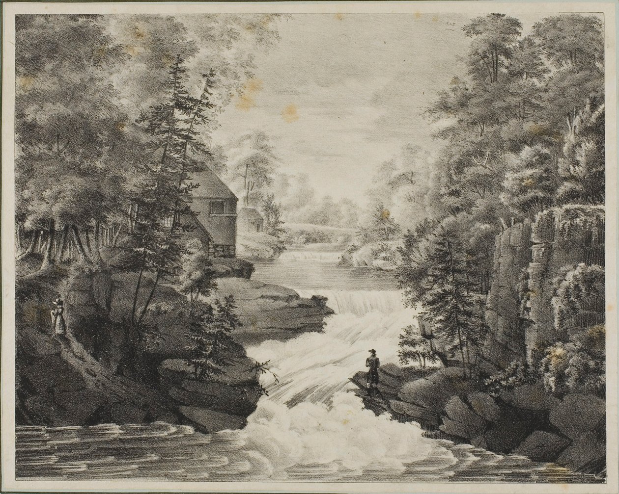 Paysage avec cascade - Pendleton