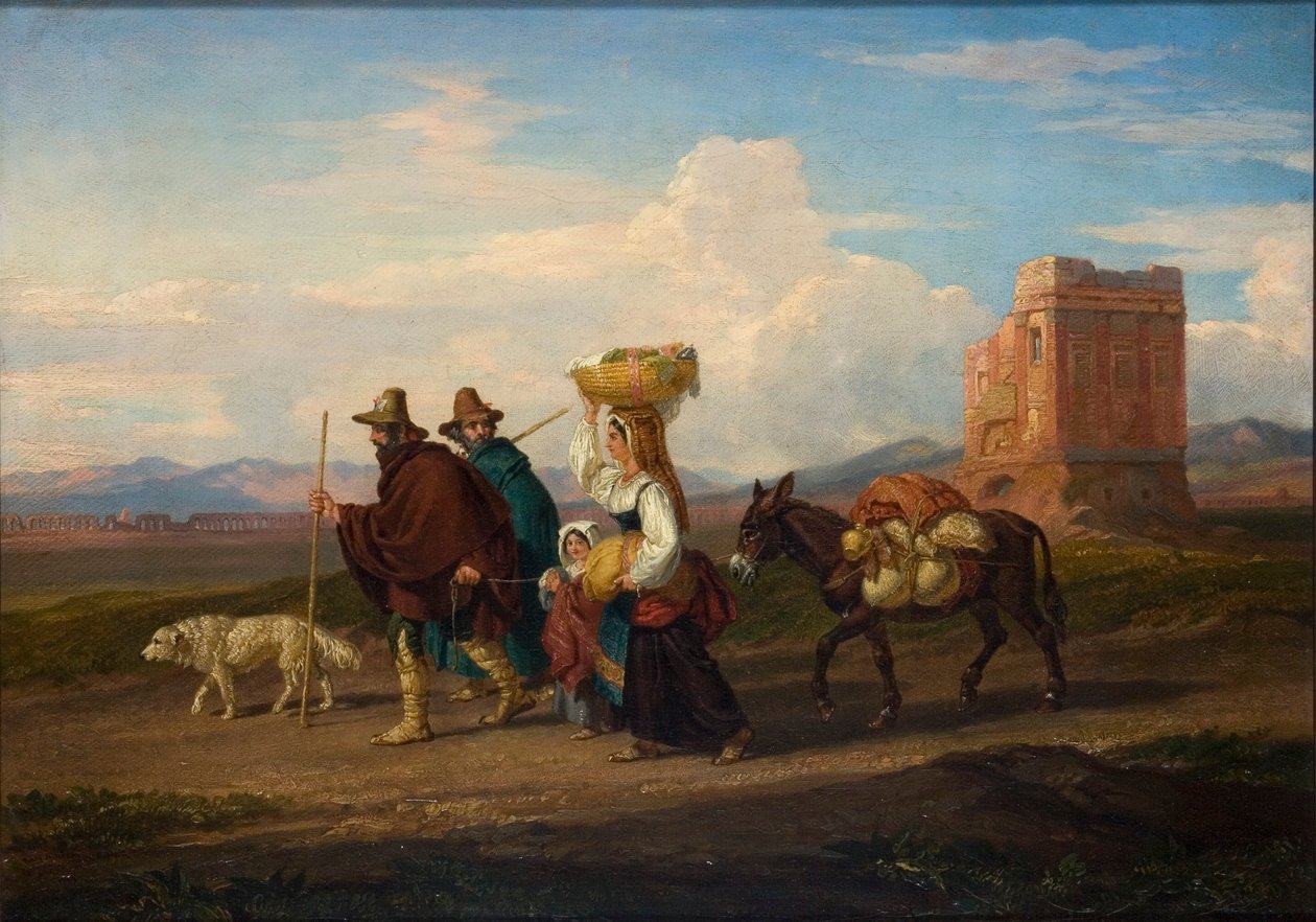 Paysage avec figures et ruine, 1837 - Penry Williams