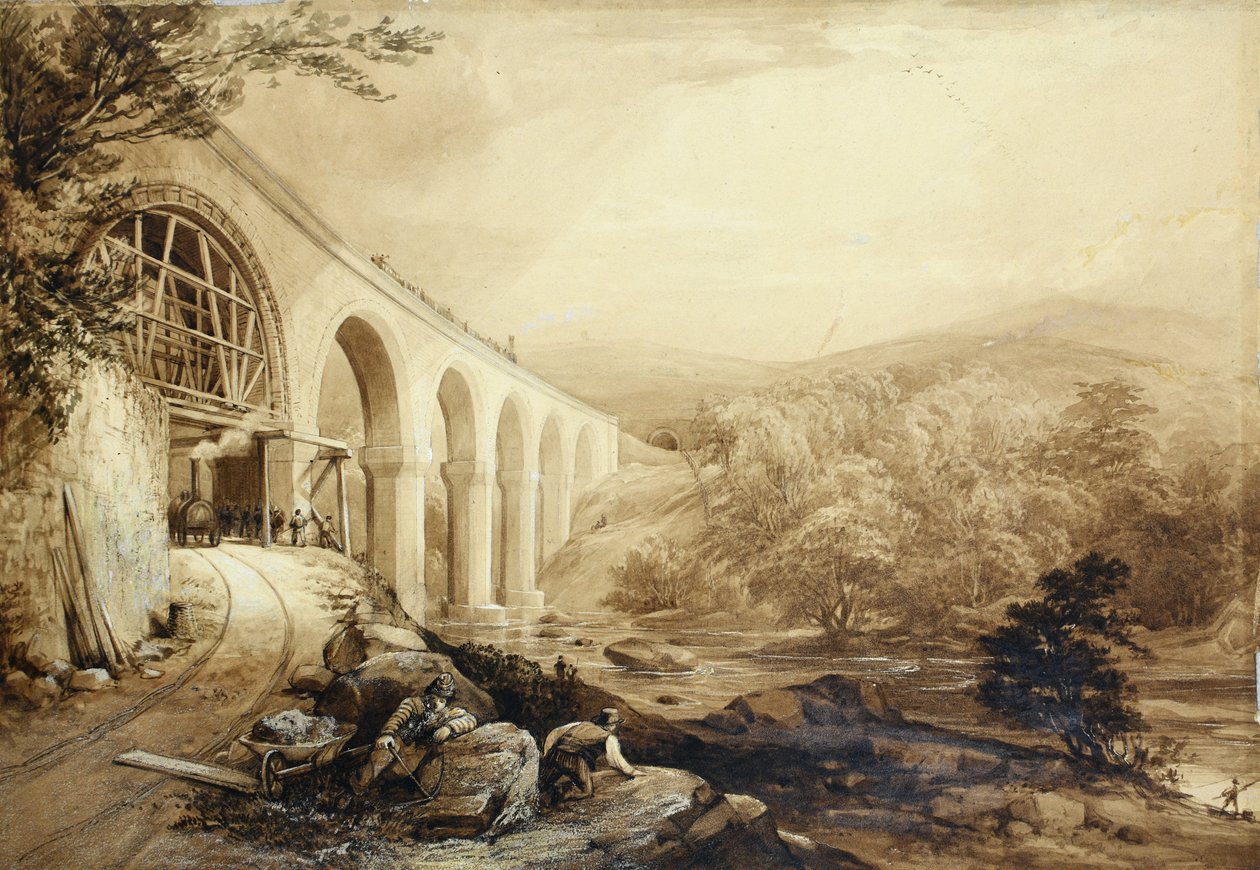 Viaduc de Quakers Yard, vers 1840 - Penry Williams