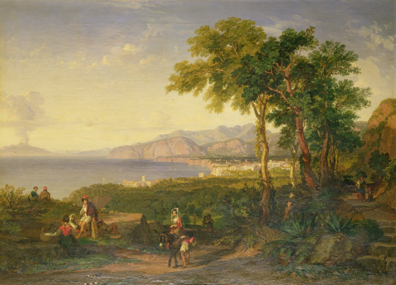 La baie de Salerne, vers 1820-30 - Penry Williams