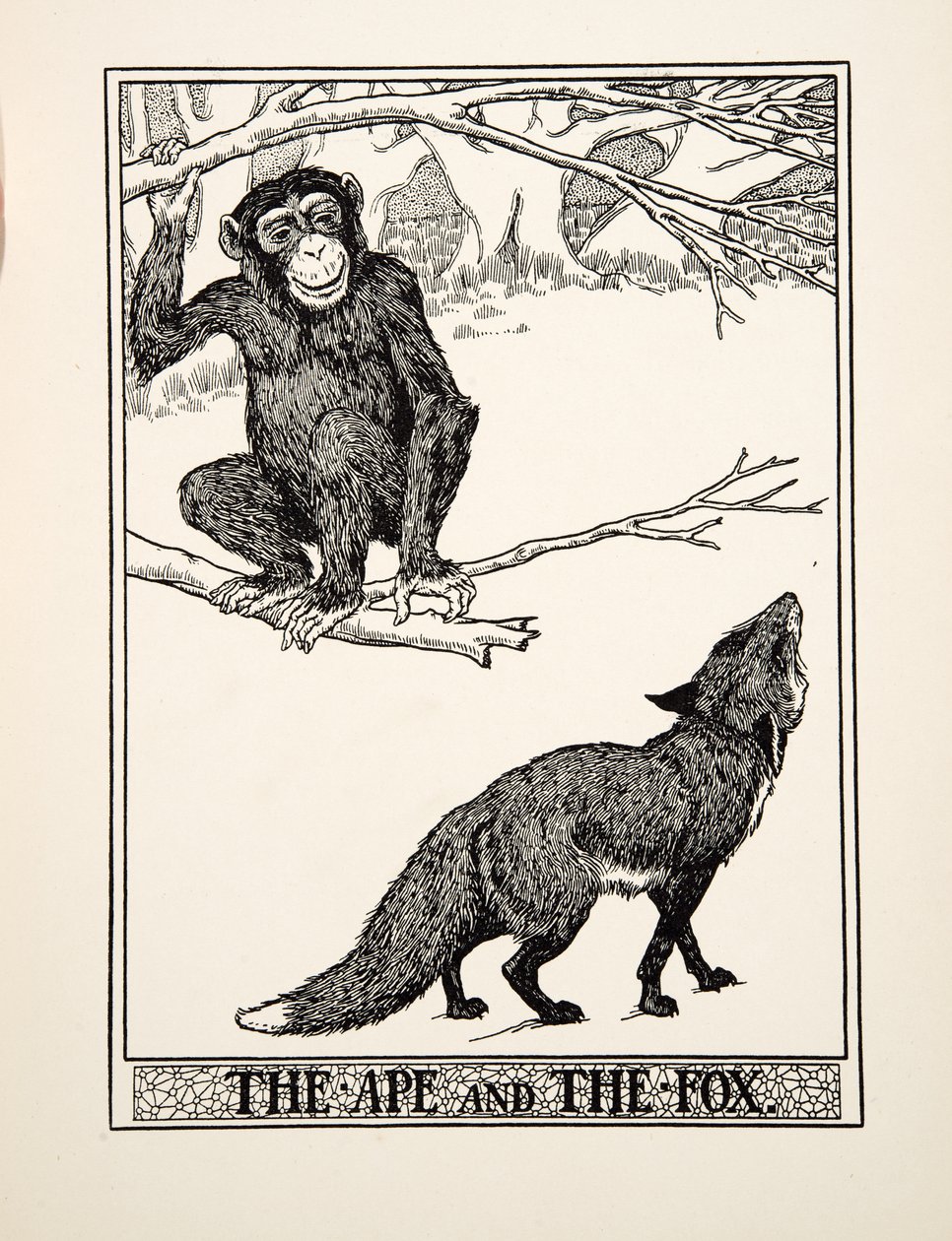 Le Singe et le Renard, de Cent Fables d