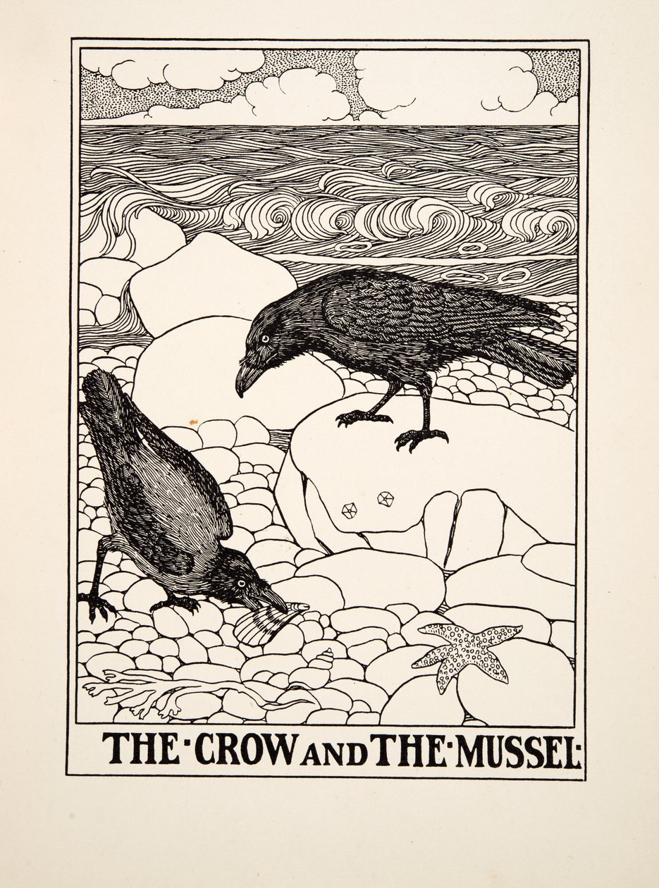 Le Corbeau et la Moule, tiré de Cent fables d
