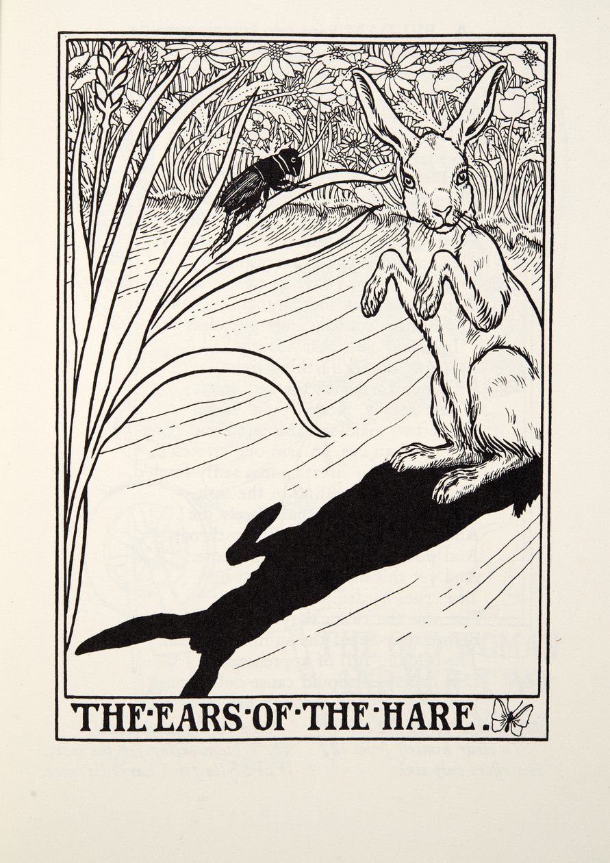 Les Oreilles du Lièvre, des Fables de La Fontaine, pub. 1905 - Percy J. Billingshurst