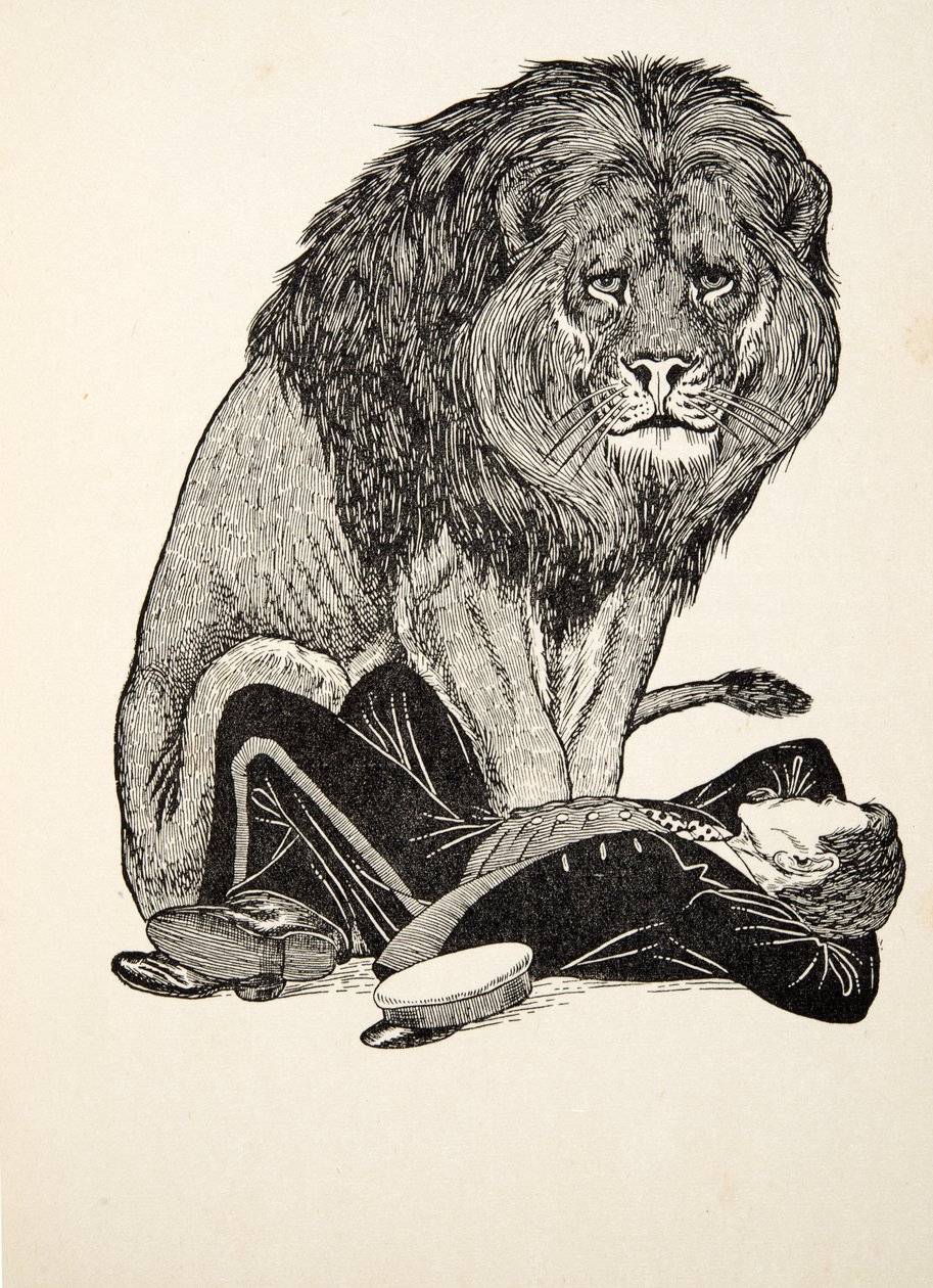 Le lion et son gardien, de Cent anecdotes d