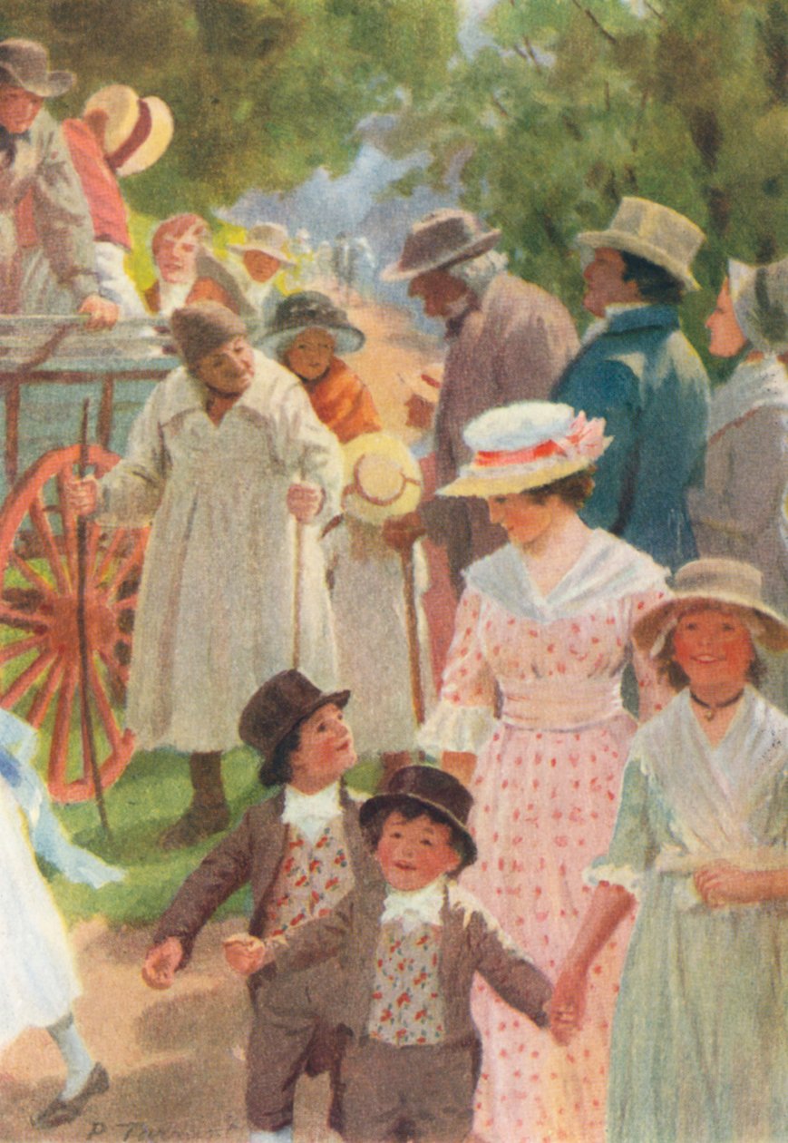 Illustration pour Adam Bede de George Eliot (lithographie couleur) - Percy Tarrant