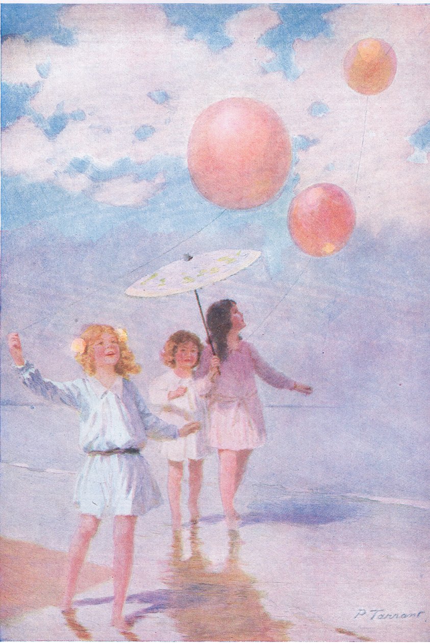Pataugeant au soleil, illustration de Mon Magazine - Percy Tarrant