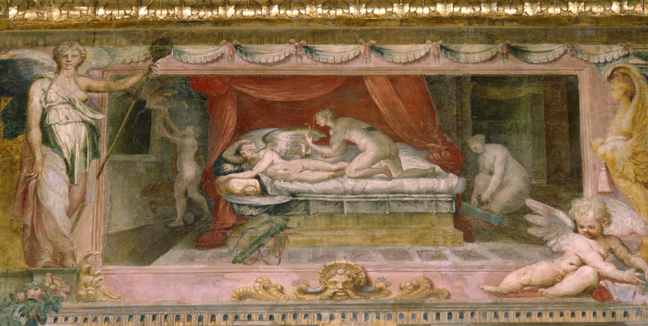 Frise au plafond de la salle de Cupidon et Psyché, vers 1530 - Perino del Vaga