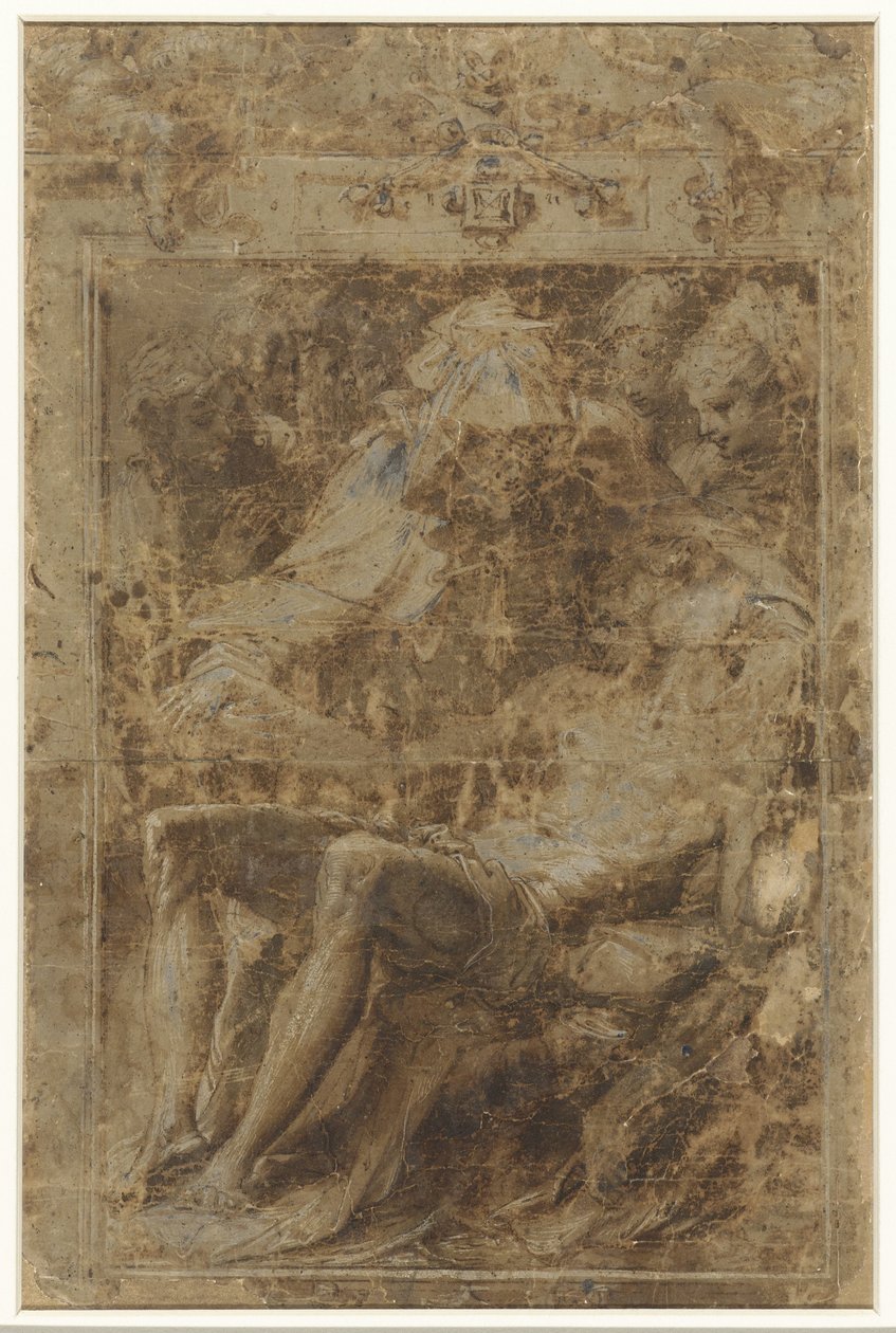 Lamentation par Marie et les femmes - Perino del Vaga (possibly)