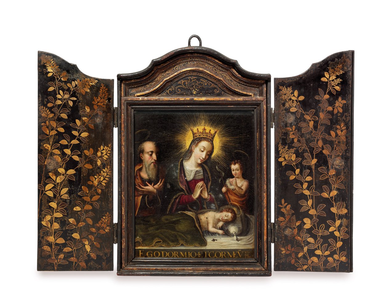 Un sanctuaire chrétien portable (Seigan) commandé par les Jésuites portugais - Period Momoyama