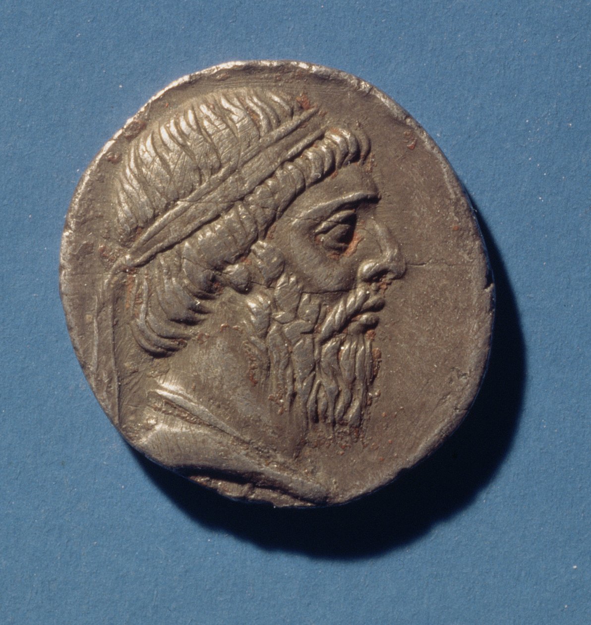 Tétradrachme (avers) de Mithradate I, roi des Parthes (175-138 av. J.-C.) (argent) - Persian