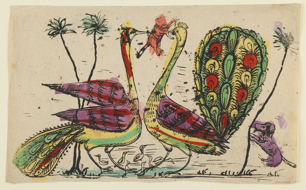 Scène animale, fin du XIXe siècle - Persian School