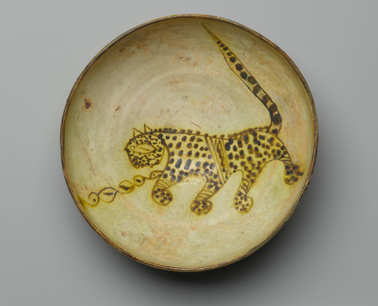 Bol représentant un guépard - Persian School