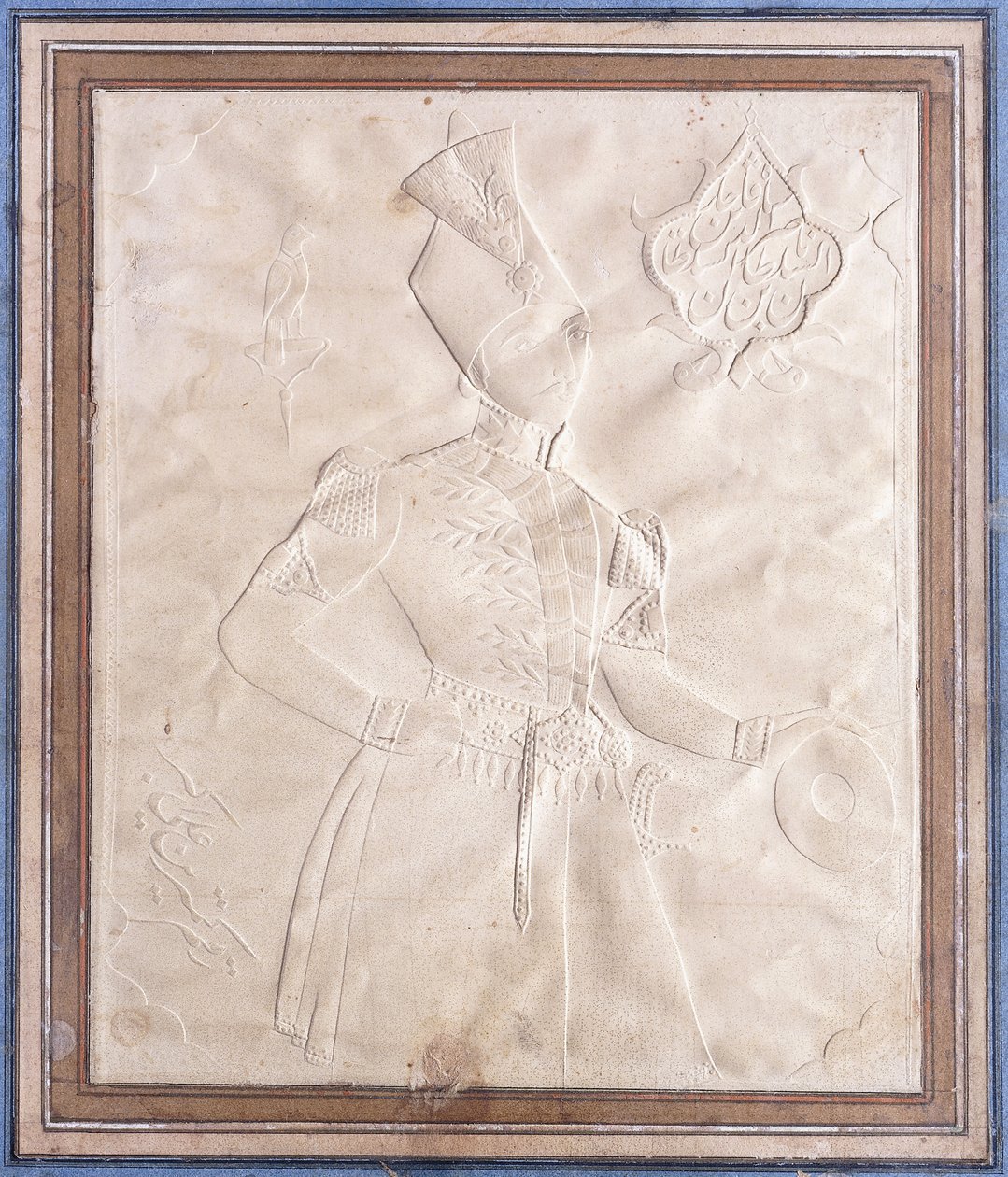 Un croquis khatt-i-nakhun de Nasr al-Din Shah - Persian School