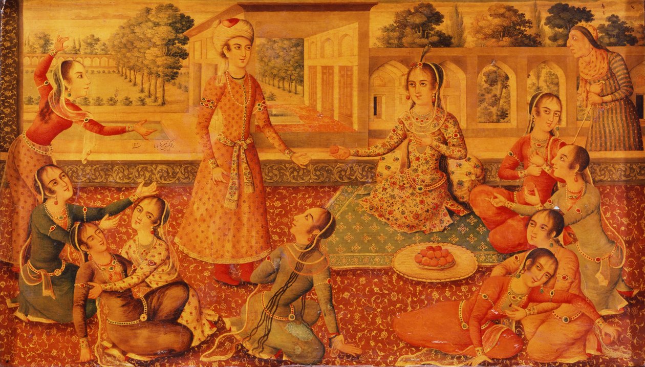 Un coffret en papier mâché laqué tardif Zand, c.1794-95 - Persian School