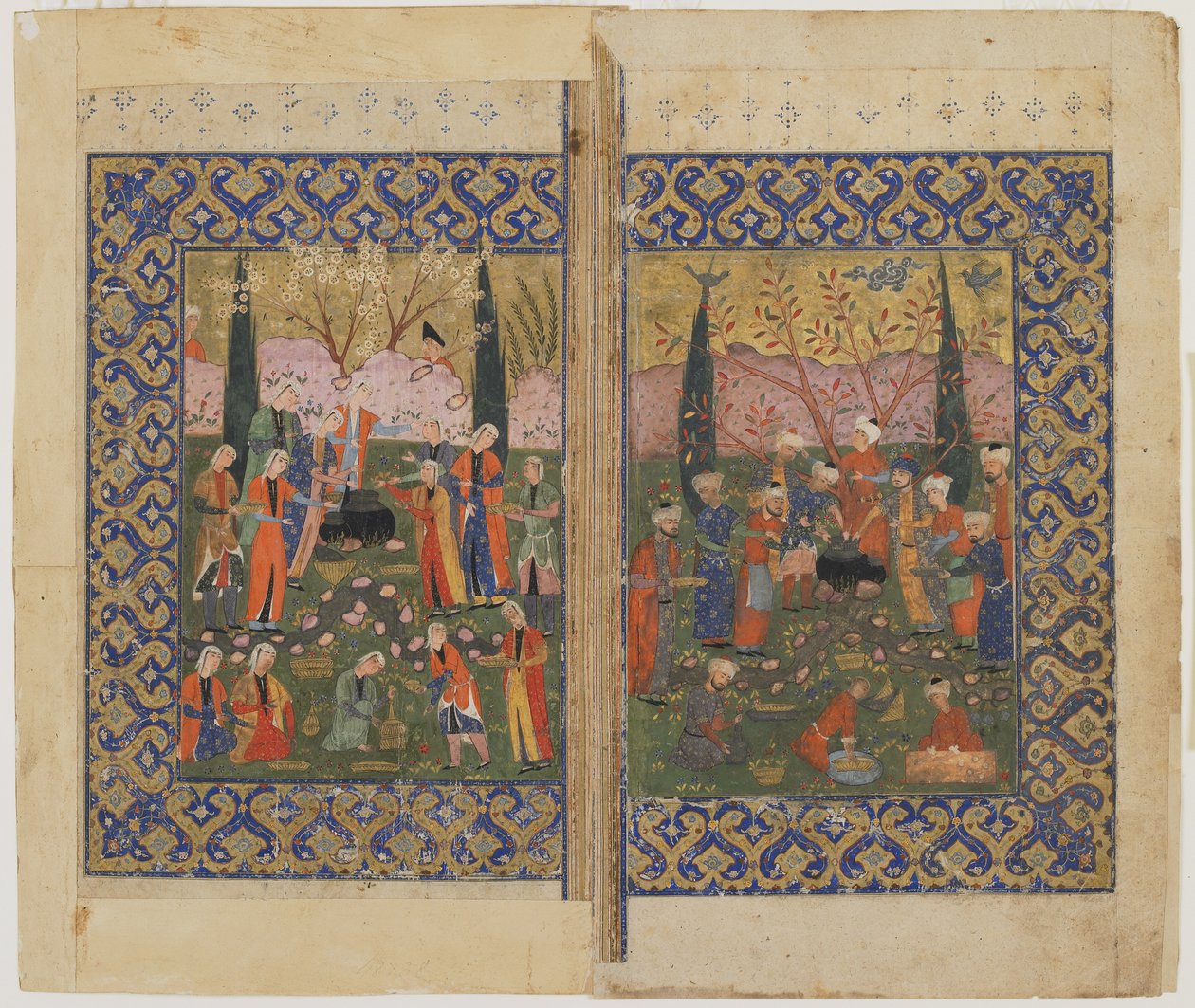 Un pique-nique dans un jardin - Persian School