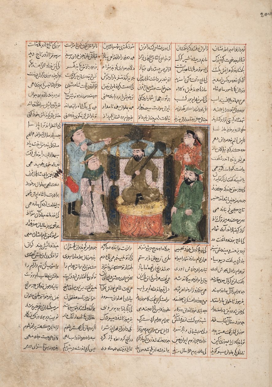 Gordiyeh conseille à son frère Bahram Chubineh de ne pas aspirer au trône persan, c.1330 - Persian School