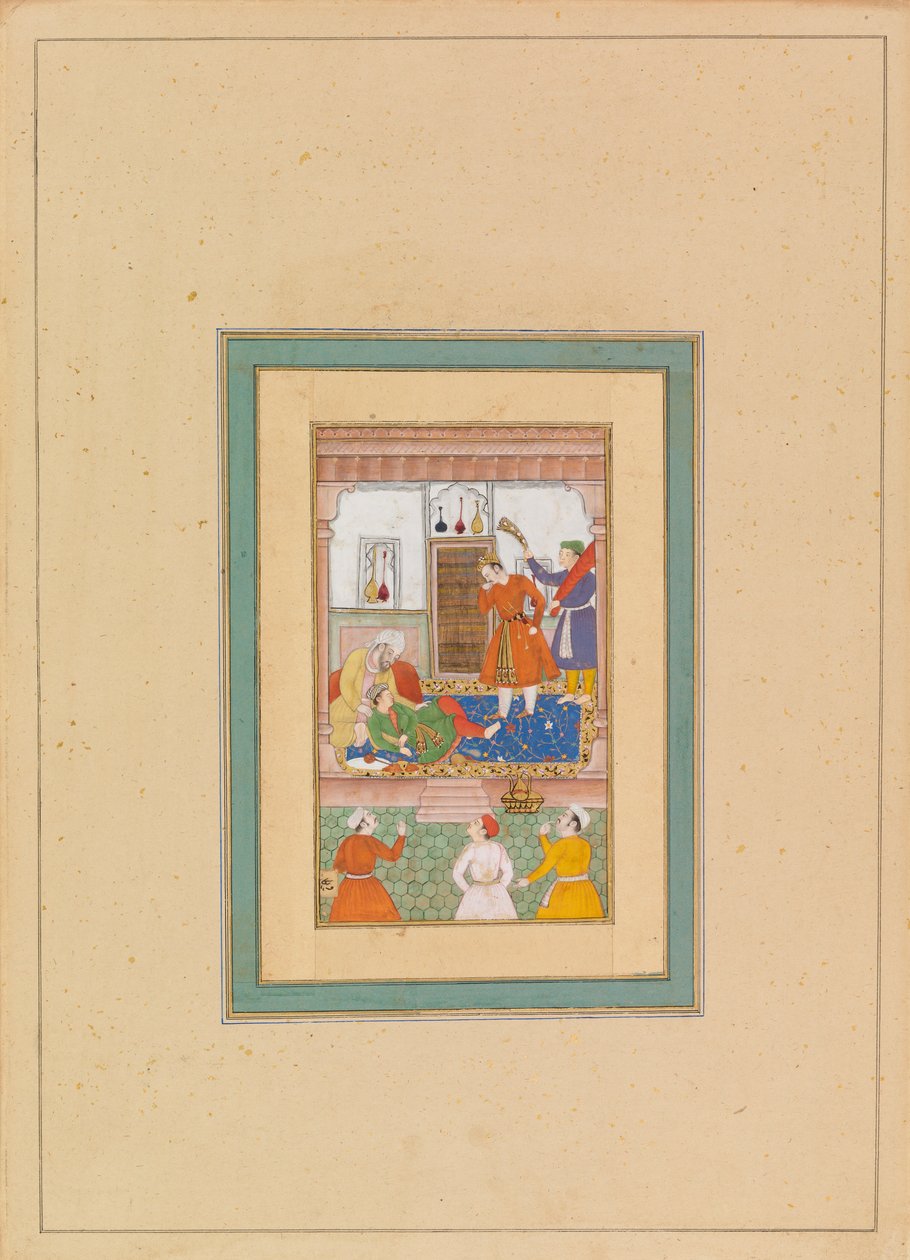Intérieur avec personnages - Persian School